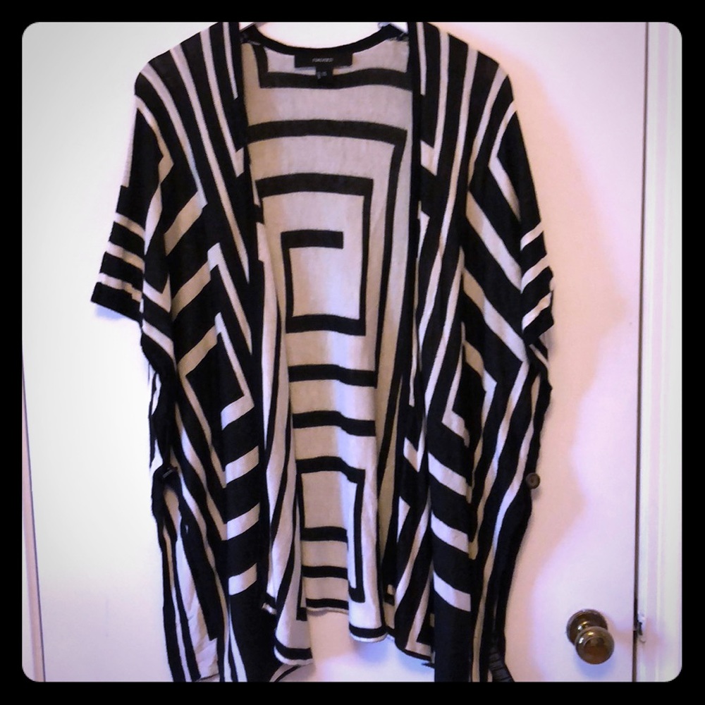 Open poncho sweater